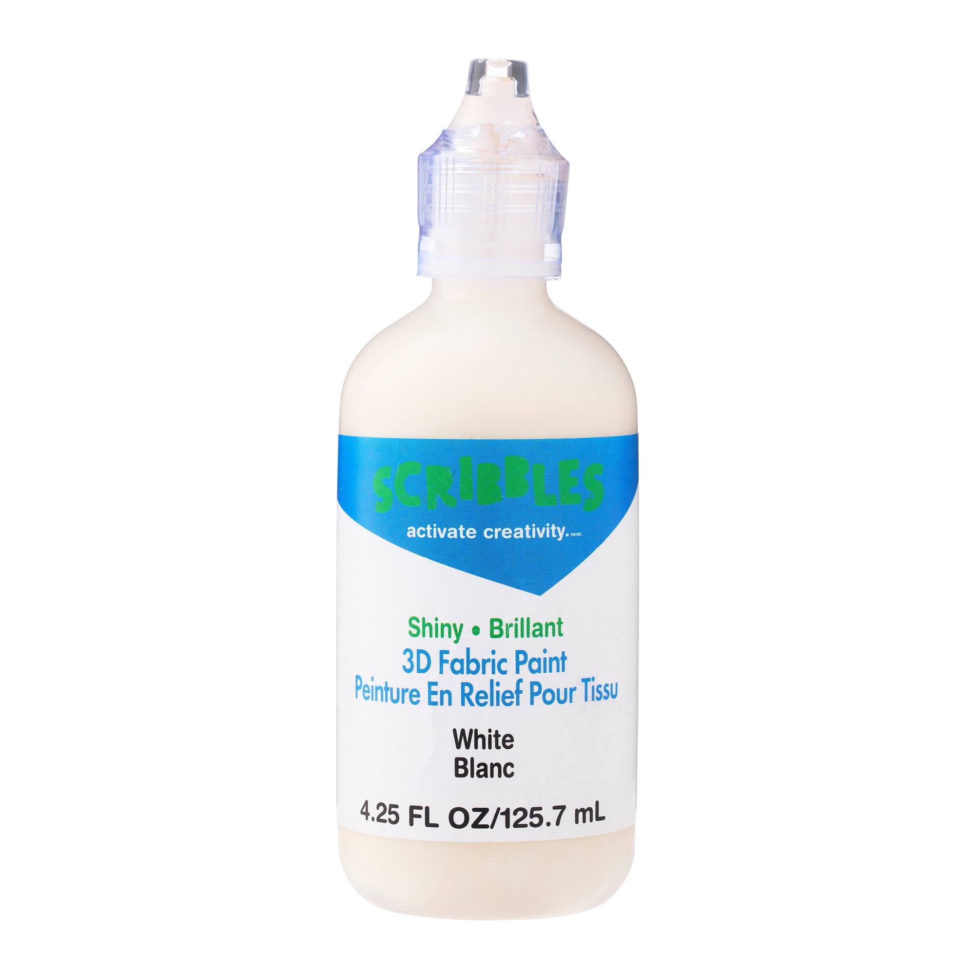 Scribbles® Shiny White 3D Fabric Paint
